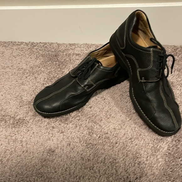 Black leather dress shoes 8 w main image 5